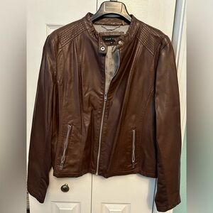 Brown “leather” jacket, XXL